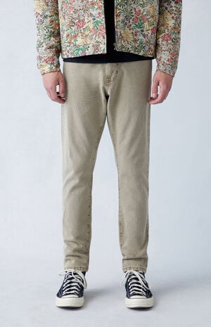 Comfort Stretch Tan Slim Jeans image number 1