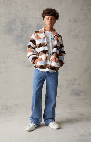 Brown Sherpa Homecoming Jacket image number 2