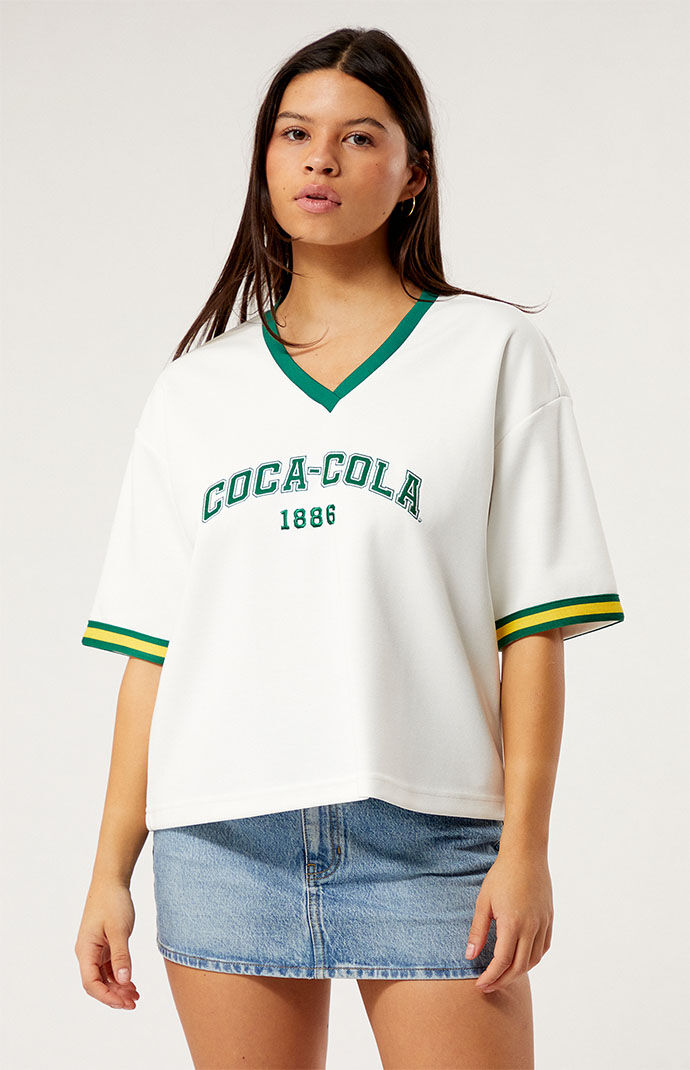 Coca Cola By PacSun Track V Neck T Shirt PacSun
