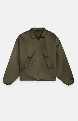 Women's Military Satin Bomber Jacket image number 1
