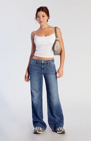 Casey Low Rise Baggy Jeans Medium Indigo image number 2