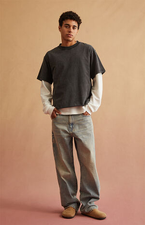 Tint Light Blue Baggy Jeans image number 4