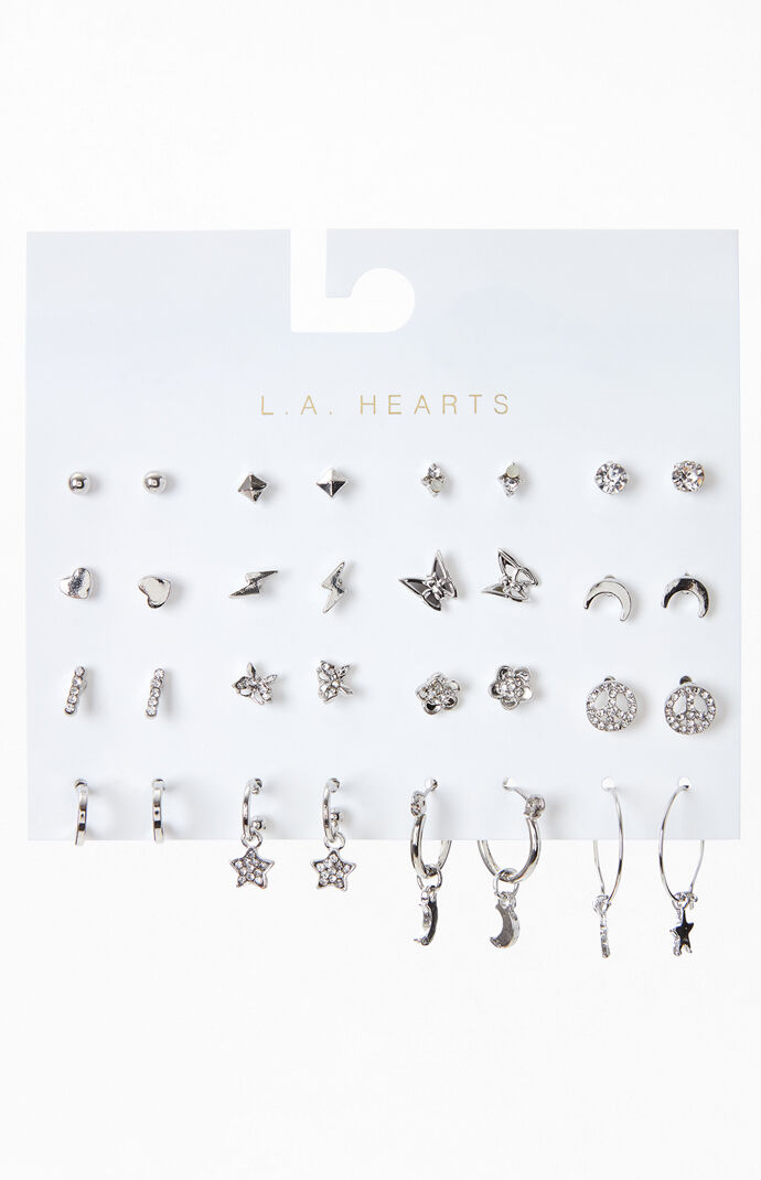 16 Pack Peace Earrings