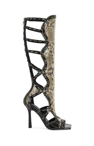 Women's Indranihigh Snakeskin Boots image number 1