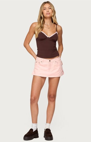 Ruelle Contrast Frill Tank Top image number 4