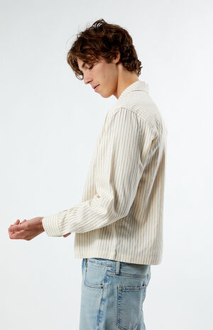 Long Sleeve Stripe Camp Shirt image number 3