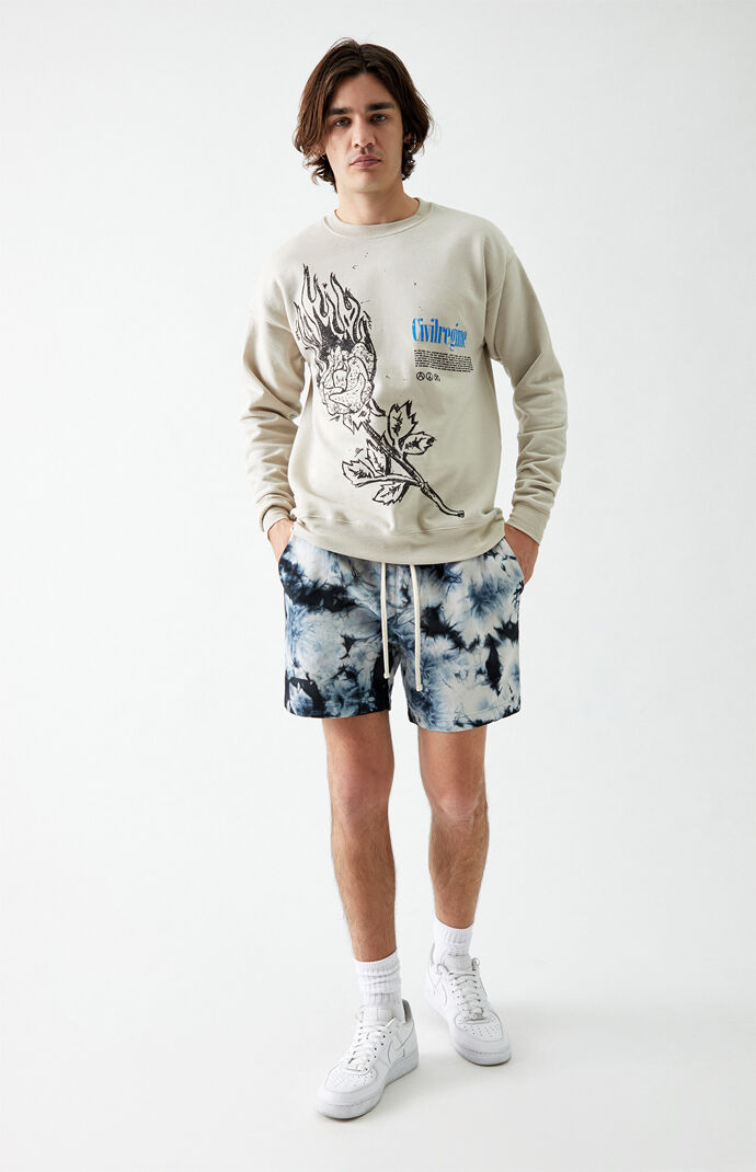 Tie-Dyed Volley Sweat Shorts