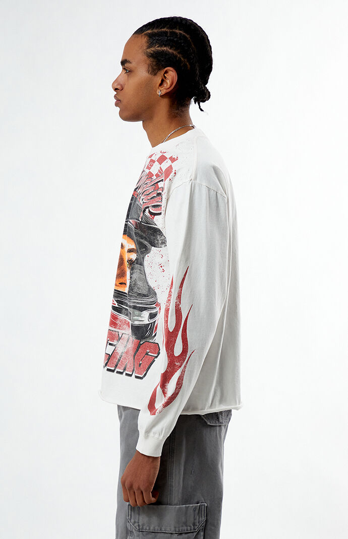 Pacsun 99 Racing Cropped Long Sleeve T-Shirt