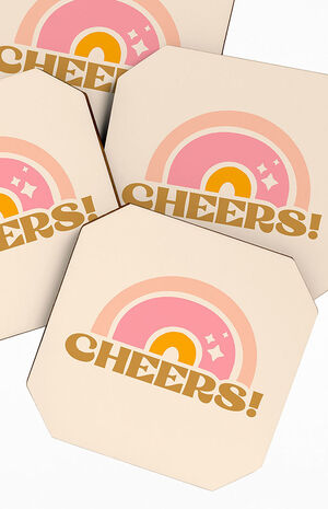 4 Pack Gold Coasters image number 2