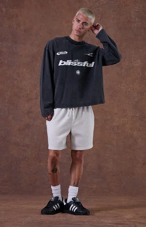 Oatmeal Fleece Volley Shorts image number 1