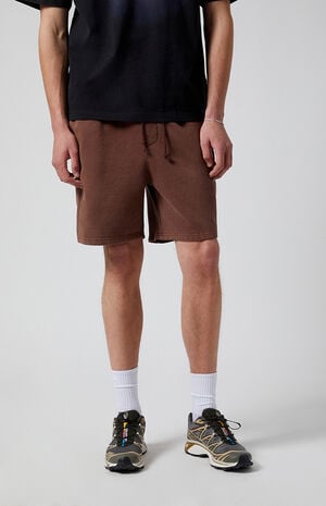 Brown Fleece Volley Sweat Shorts image number 2