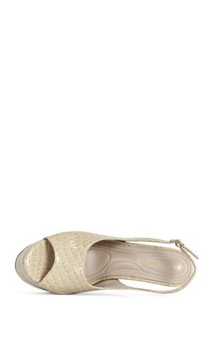 Women's Exactly Taupe Croc Stiletto Pumps image number 4