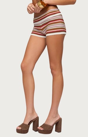 Eisley Striped Foldover Shorts image number 2
