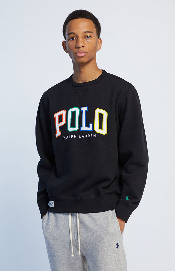 Rainbow logo sale crew sweatshirt