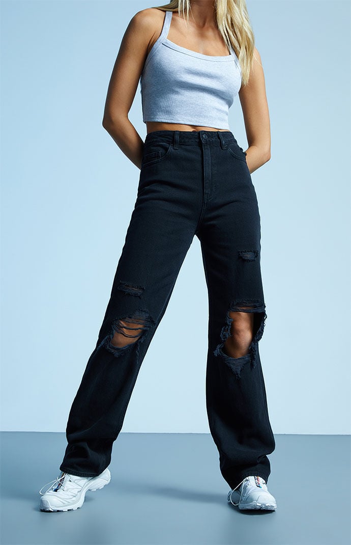 PacSun Black Ripped 90s Boyfriend Jeans PacSun