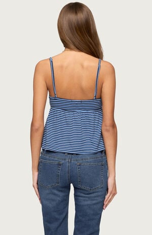 Orietta Striped Babydoll Top image number 3