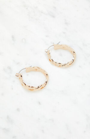Braided Medium Hoop Earrings image number 2
