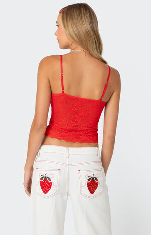 Cami Sheer Lace Tank Top image number 5