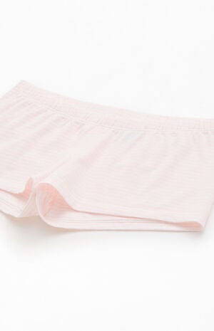 Light Pink Striped Boxer Boyshorts image number 2