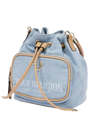 Bryce Jean & PU Bucket Bag image number 3