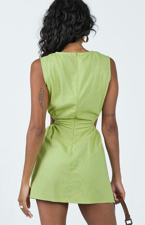Green Mayzie Mini Dress image number 4