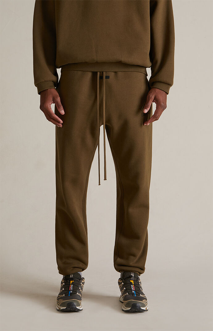 Fear of God Essentials Olive Fleece Sweatpants PacSun