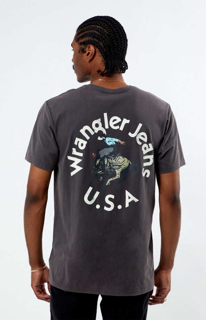 Tシャツ・カットソー COVERNAT CoverNatXWrangler 08 Vintage T-Shirt Black TEE COVERNAT x WRANGLER 08 VINTAGE