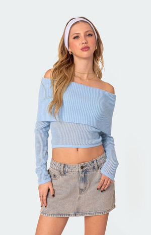 Lili Fold Over Knit Top image number 1