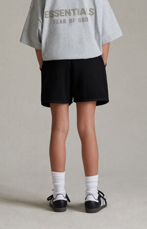 Essentials Jet Black Sweat Shorts image number 6