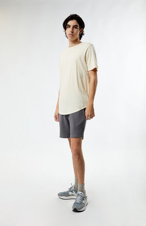 Cream Basic Scallop T-Shirt image number 4