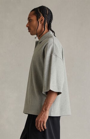 Concrete Heather Signature '90s Cropped Polo Shirt image number 3
