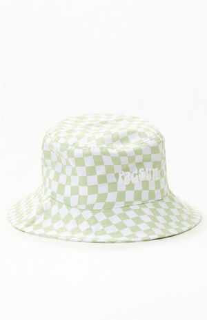 Green Checker Bucket Hat image number 1