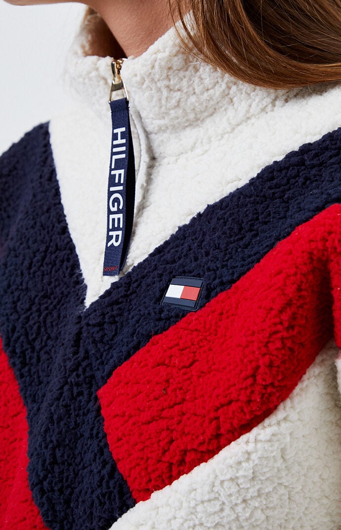 tommy hilfiger sherpa pullover