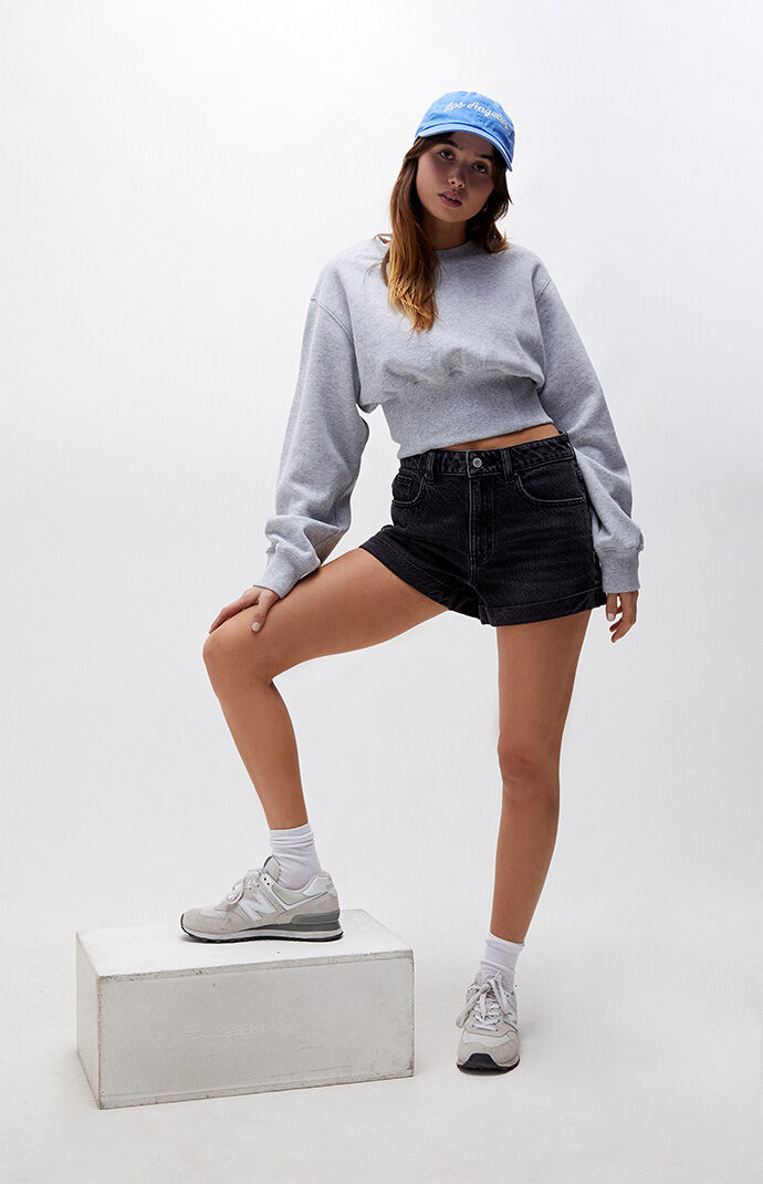 Eco Black Mom Shorts