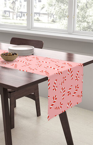 Pink Candy Cane Table Runner image number 2