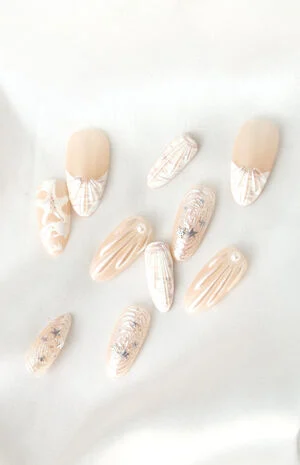 Pearly Girl Almond Press-On Nails image number 1