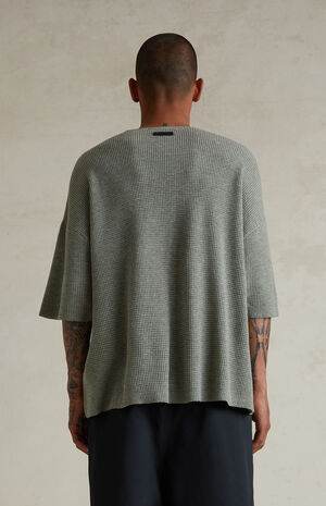 Concrete Heather Waffle Knit Short Sleeve T-Shirt image number 5