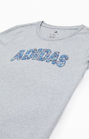 Kids Essential Heather Gray Floral T-Shirt image number 2