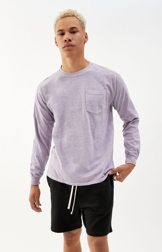 Sea Fog Vintage Wash Pocket Long Sleeve T-Shirt