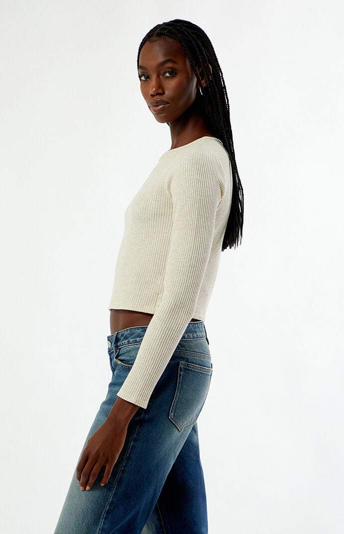 Your Favorite Waffle Knit Long Sleeve Top