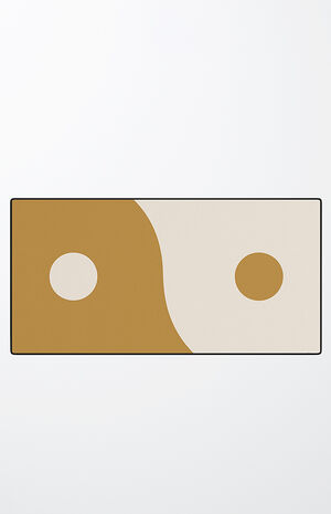 Beige Yin & Yang Desk Mat image number 1