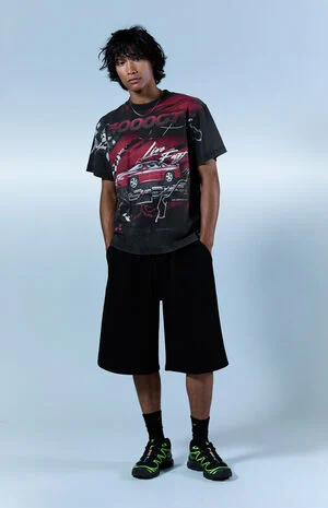 Black Fleece Ultra Baggy Sweat Shorts image number 1