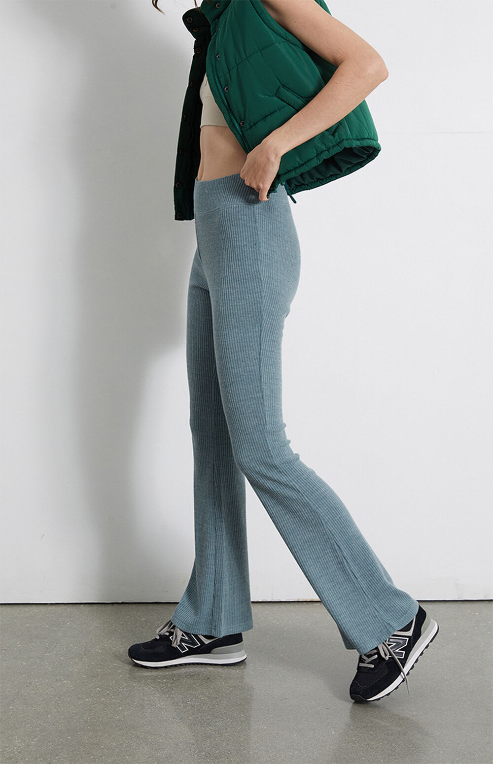 PacSun Ribbed Flare Pants PacSun