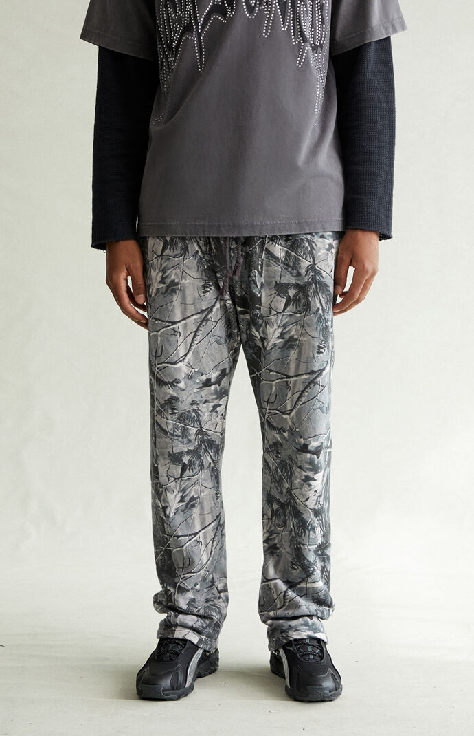 Pacsun Gray Camo Straight Leg Sweatpants