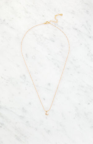 L Initial 14K Gold Plated Necklace image number 1