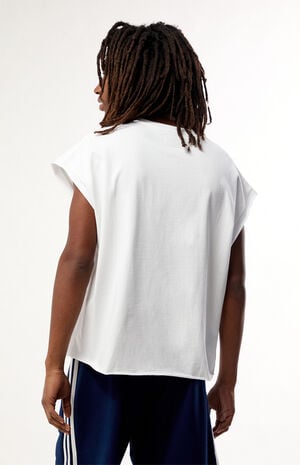 White Solid Muscle Tank image number 4