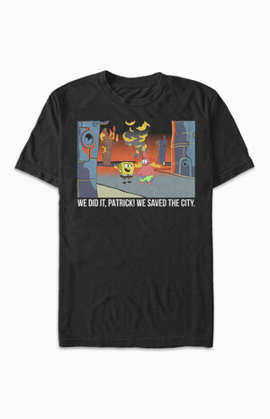 SpongeBob SquarePants Saved The City T-Shirt SpongeBob SquarePants Saved The City T-Shirt image number null