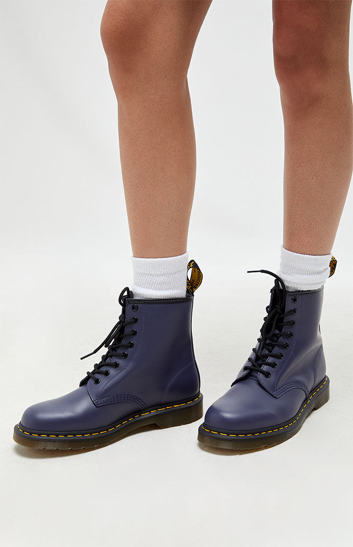 Dr Martens Women s Navy 1460 Smooth Leather Lace Up Boots PacSun