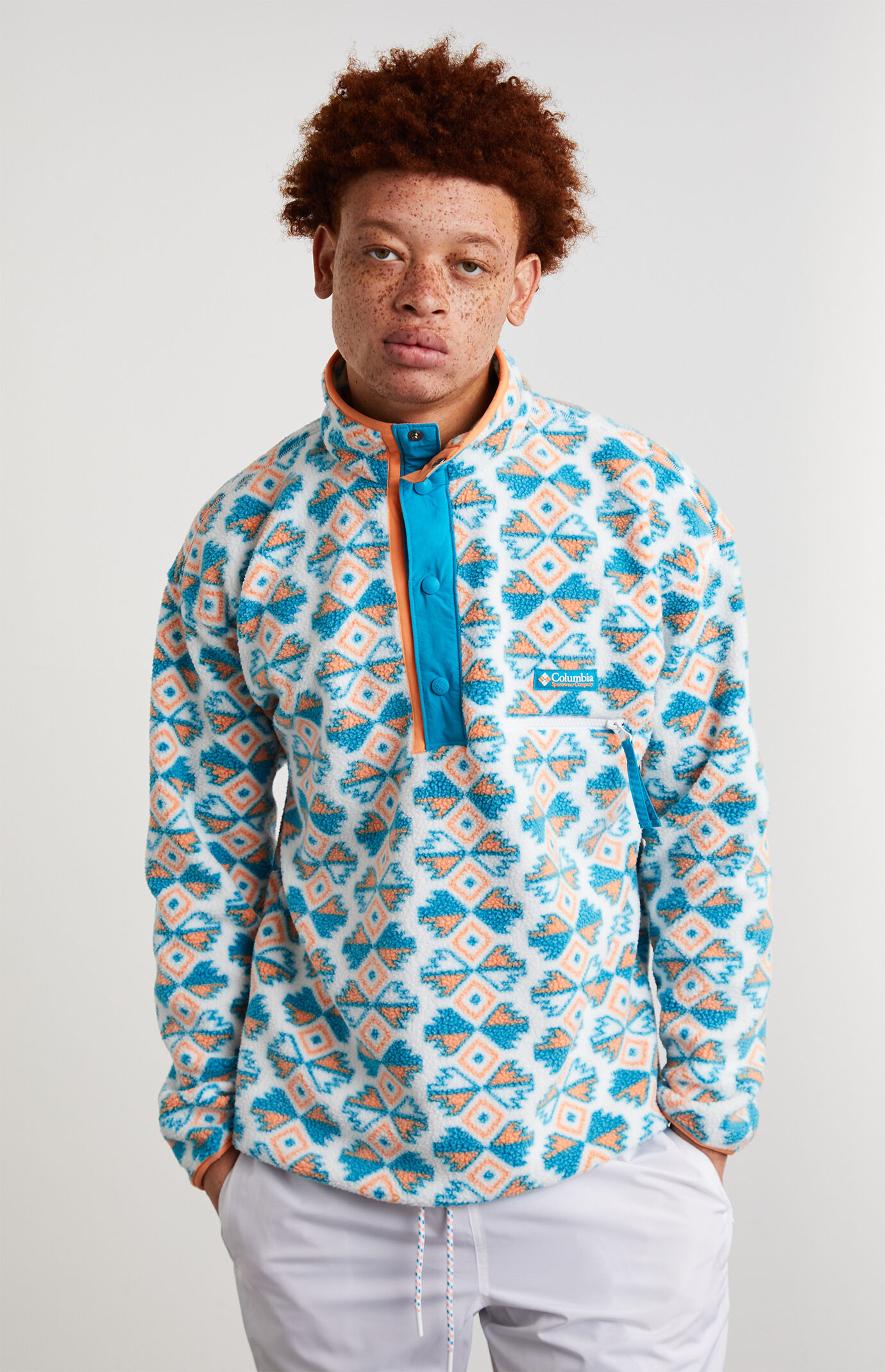 columbia snap fleece