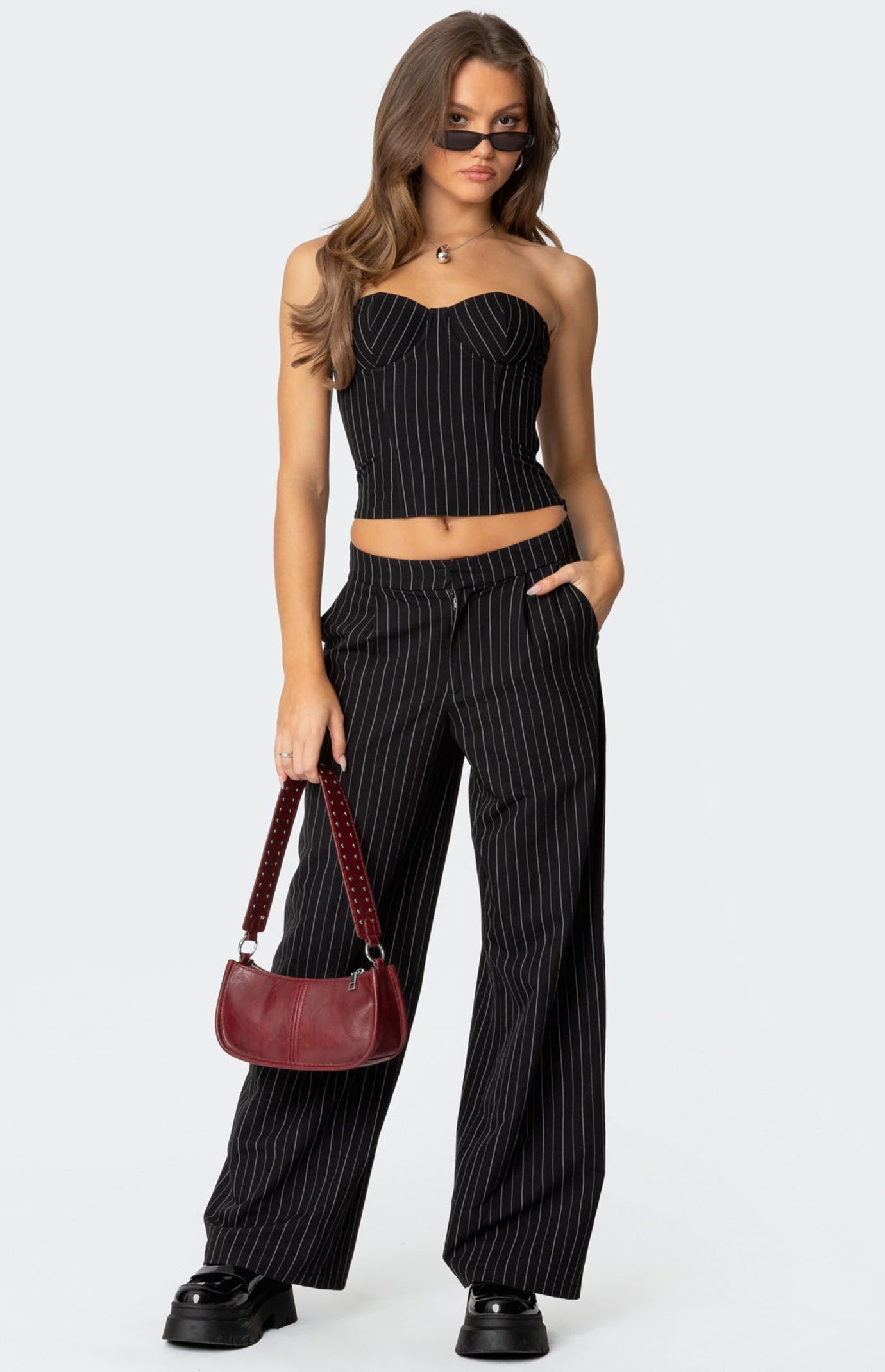 Edikted Aliza Pinstripe Pants | PacSun